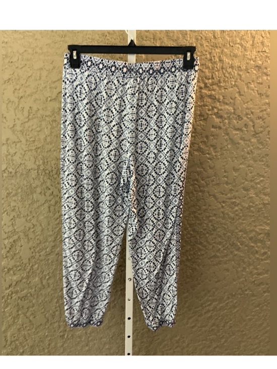 Echo Sleepwear Women’s Printed Jogger Pants Blue White black purple Pattern  L - Picture 4 of 12